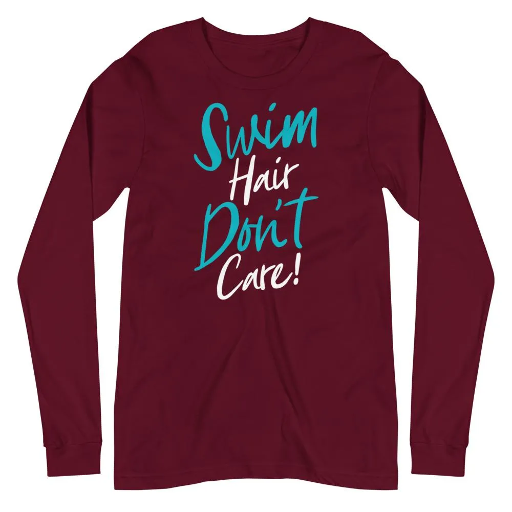 Swim Hair Don't Care Swimmers Long Sleeve Tee