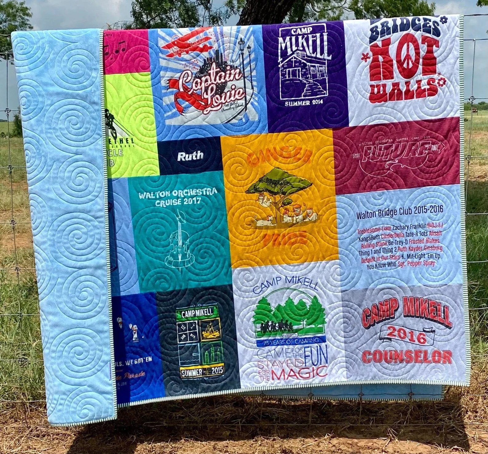 T-Shirt Quilt Custom DEPOSIT Memory Blanket Graduation Gift Tee Handmade Keepsake Personalized Modern Design Sport Clothing College Birthday