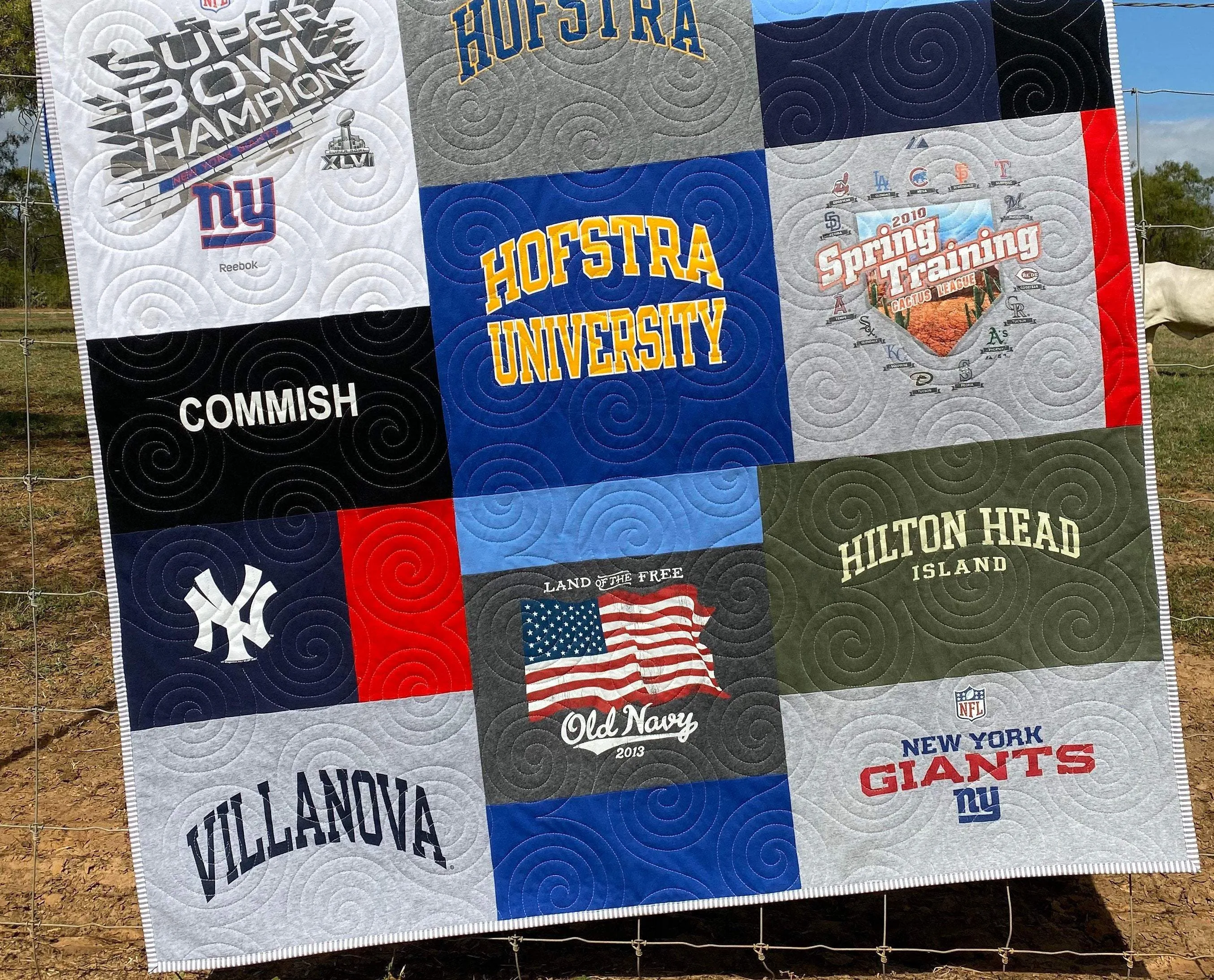 T-Shirt Quilt Custom DEPOSIT Memory Blanket Graduation Gift Tee Handmade Keepsake Personalized Modern Design Sport Clothing College Birthday