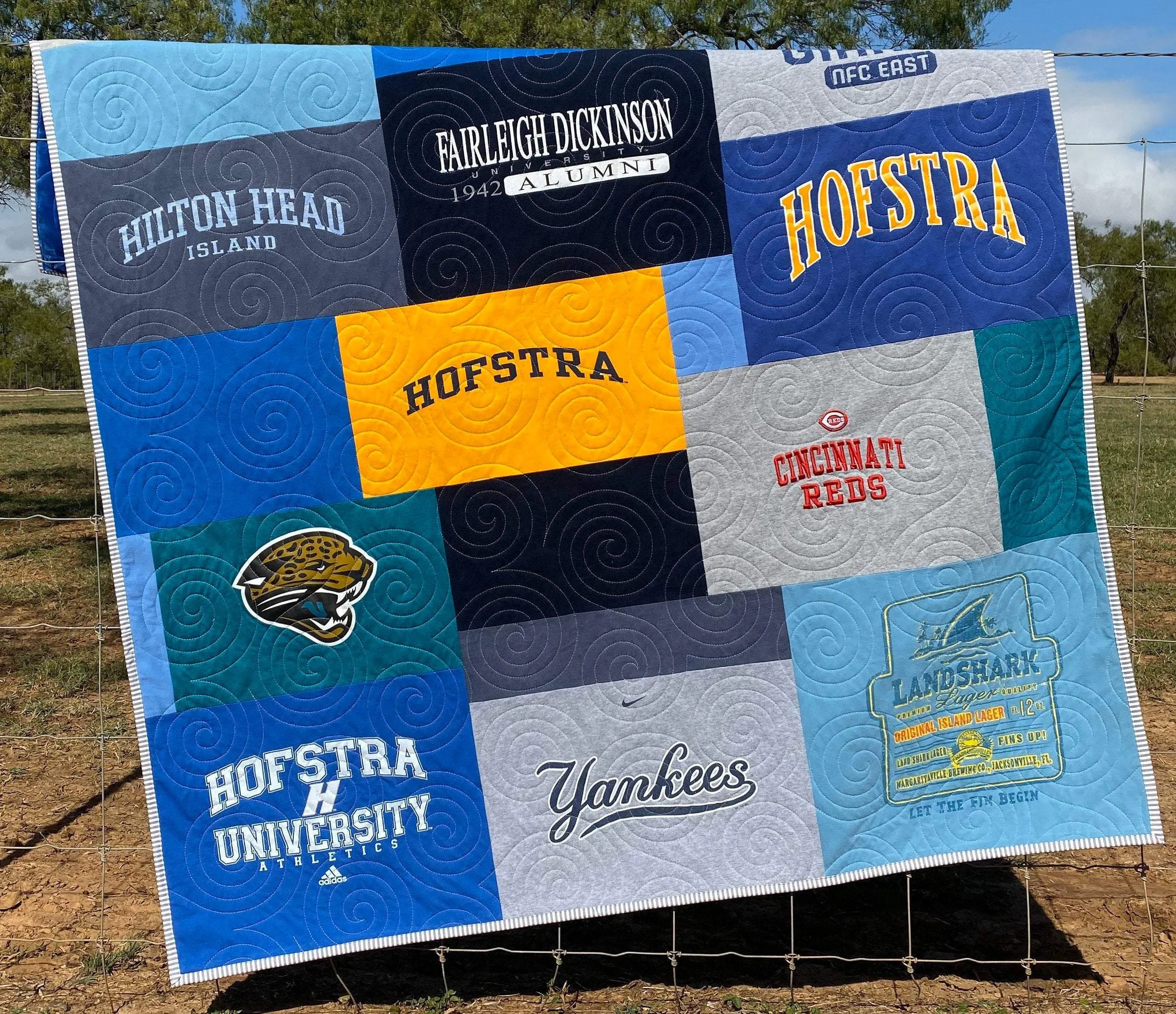 T-Shirt Quilt Custom DEPOSIT Memory Blanket Graduation Gift Tee Handmade Keepsake Personalized Modern Design Sport Clothing College Birthday