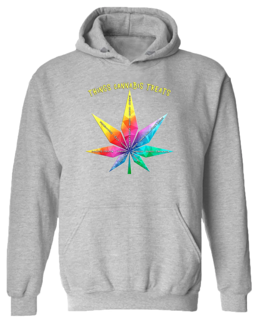 Things cannab*s treats hoodie, colorful leaf hoodie