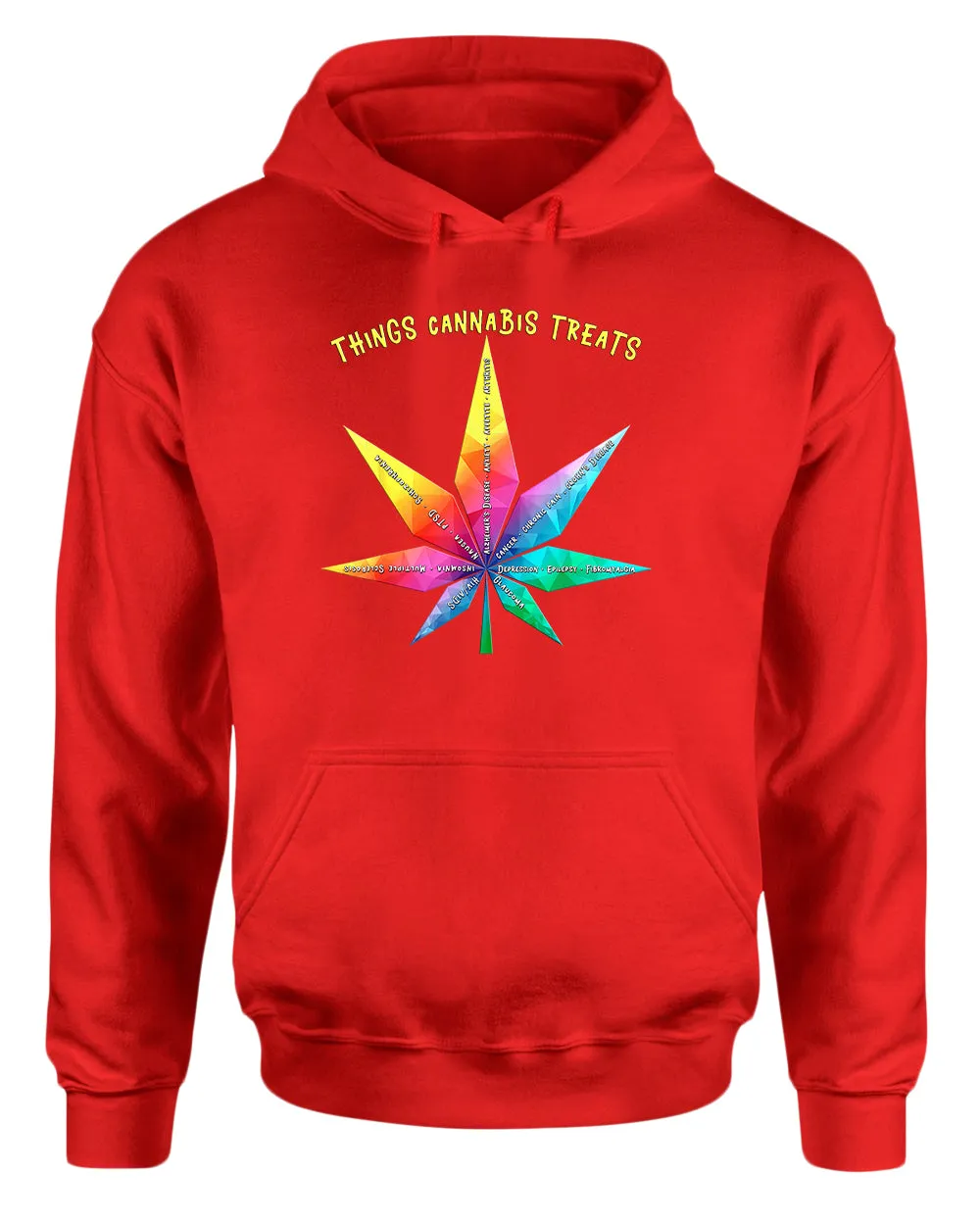 Things cannab*s treats hoodie, colorful leaf hoodie