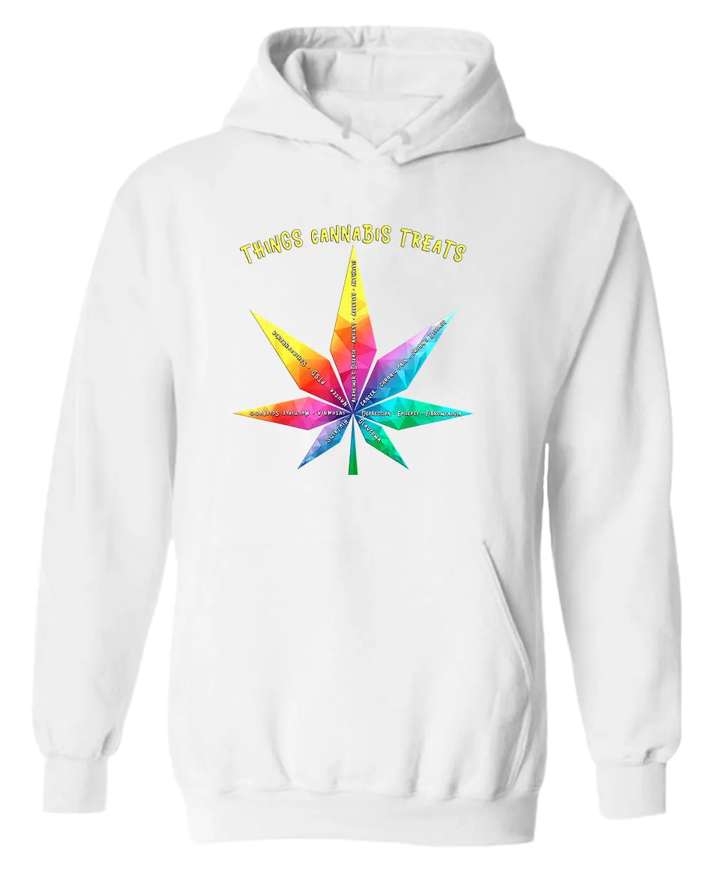 Things cannab*s treats hoodie, colorful leaf hoodie
