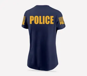 Tri-Blend Navy Police Women's Shirt - Short Sleeve