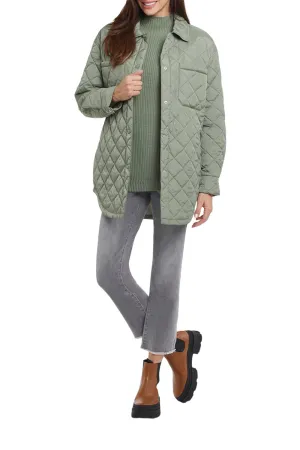 Tribal Quilted Shacket With Side Pockets