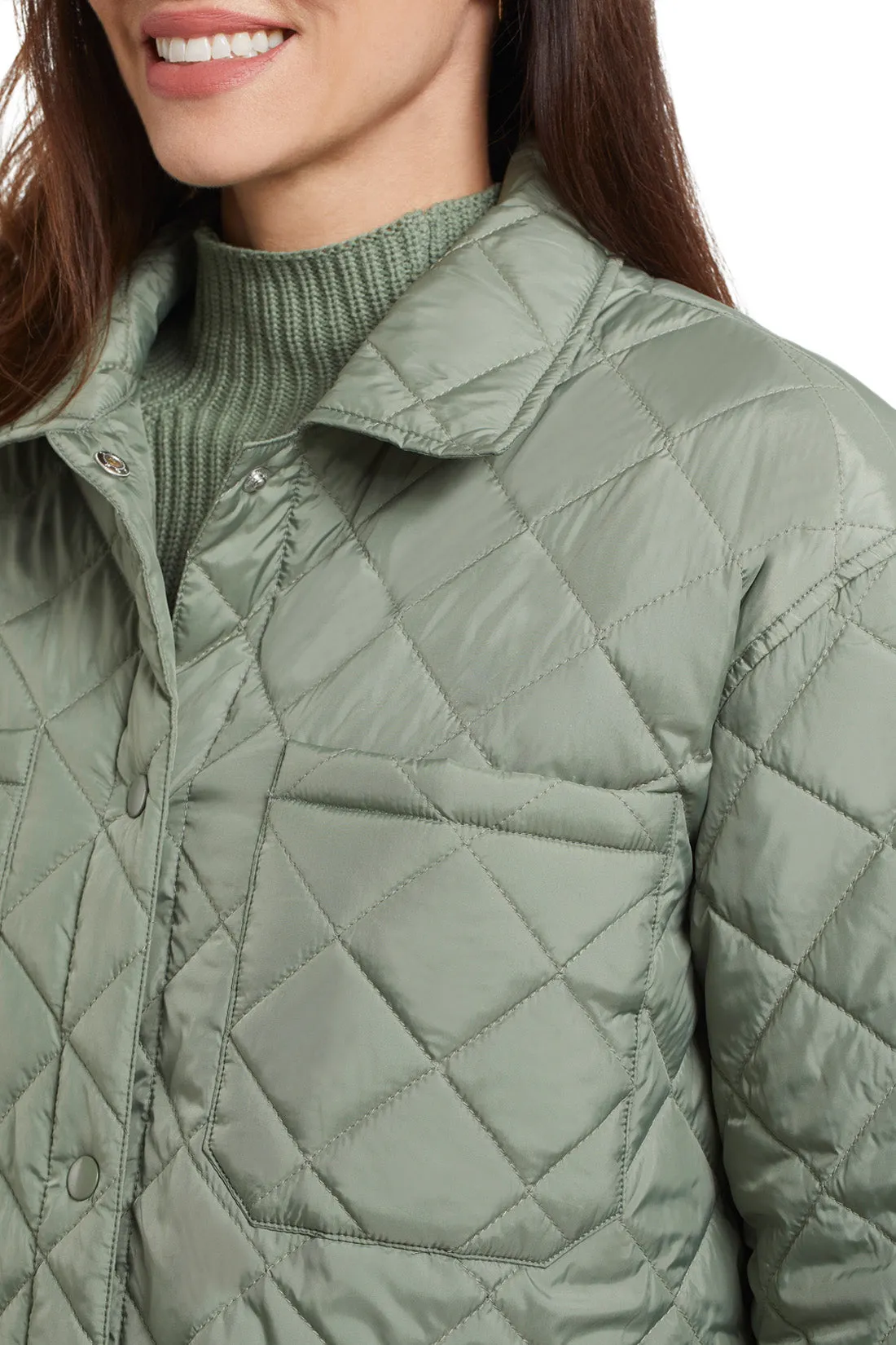 Tribal Quilted Shacket With Side Pockets