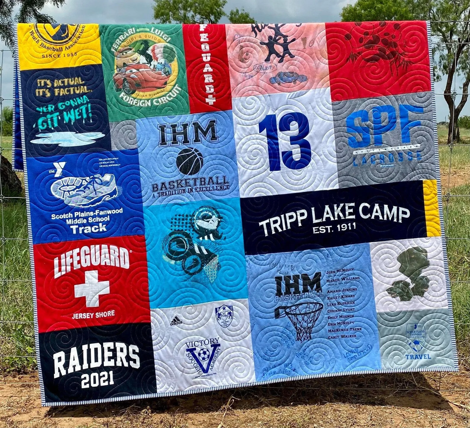 TShirt Blanket Memory Quilt DEPOSIT Graduation Birthday Gift Handmade Keepsake Custom Personalized Mosaic Modern Lap Quilts Family Throw