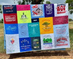 TShirt Quilt Custom Memory Blanket made from Tee Shirts Graduation Birthday College University Gift Memorial Sports Jersey Keepsake Quality