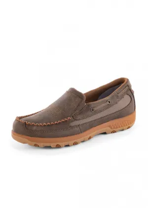 Twisted X Women's Slip On Stitch Cellstretch Mocs - Bomber/Orange Peach