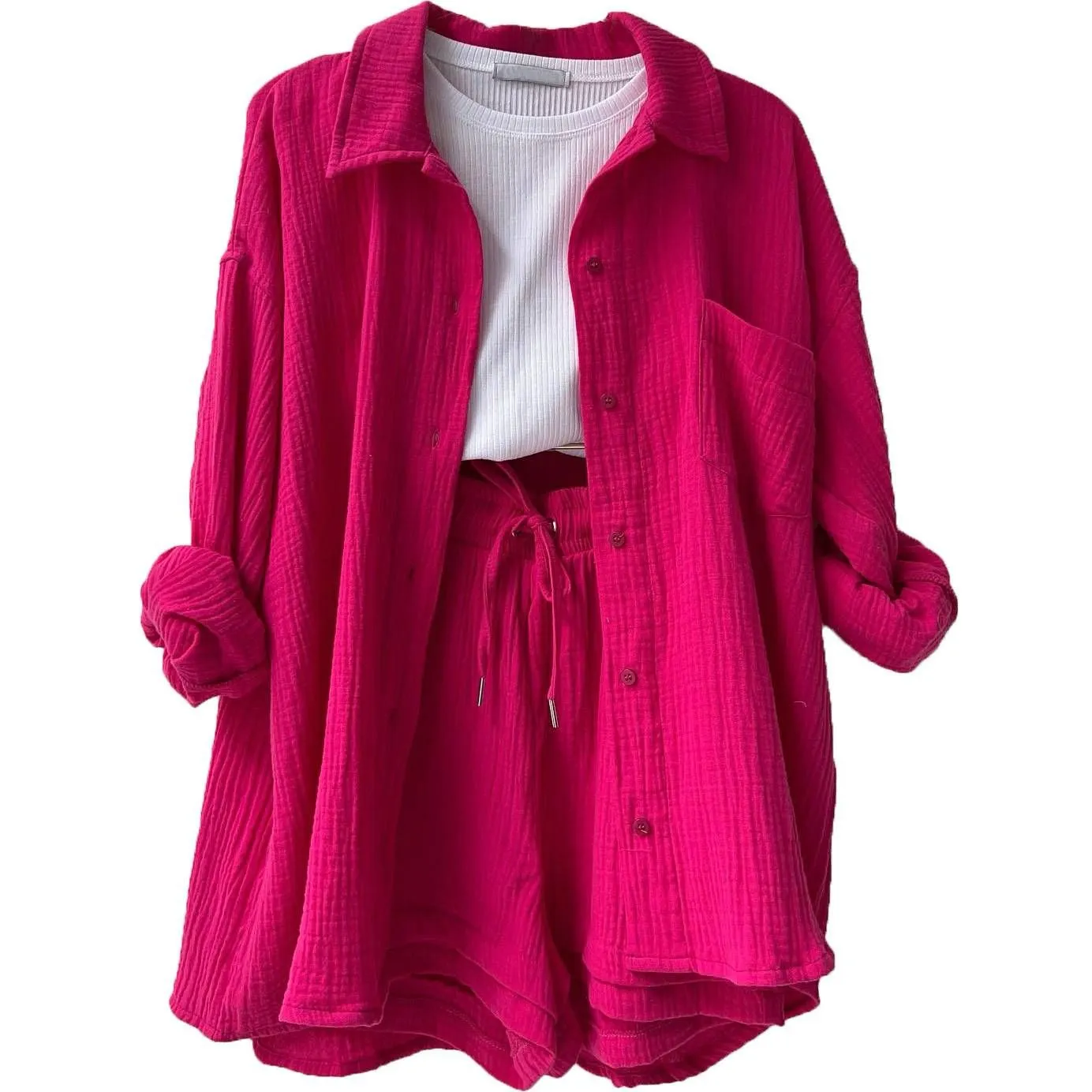Two-piece long-sleeved shirt women's casual suit
