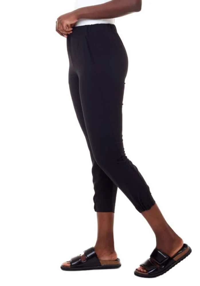 Tyler Madison Keira Ruched Silk Jogger Pant