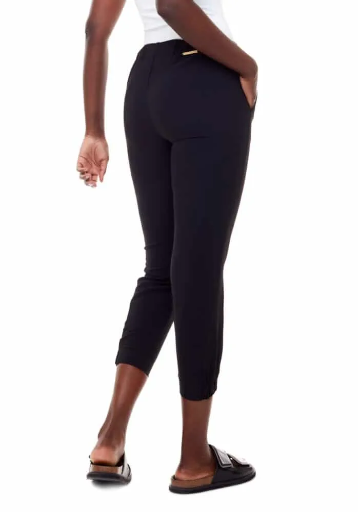Tyler Madison Keira Ruched Silk Jogger Pant