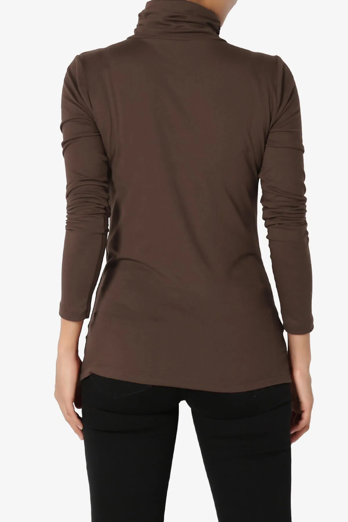Viable Ruched Turtle Neck Long Sleeve Top PLUS