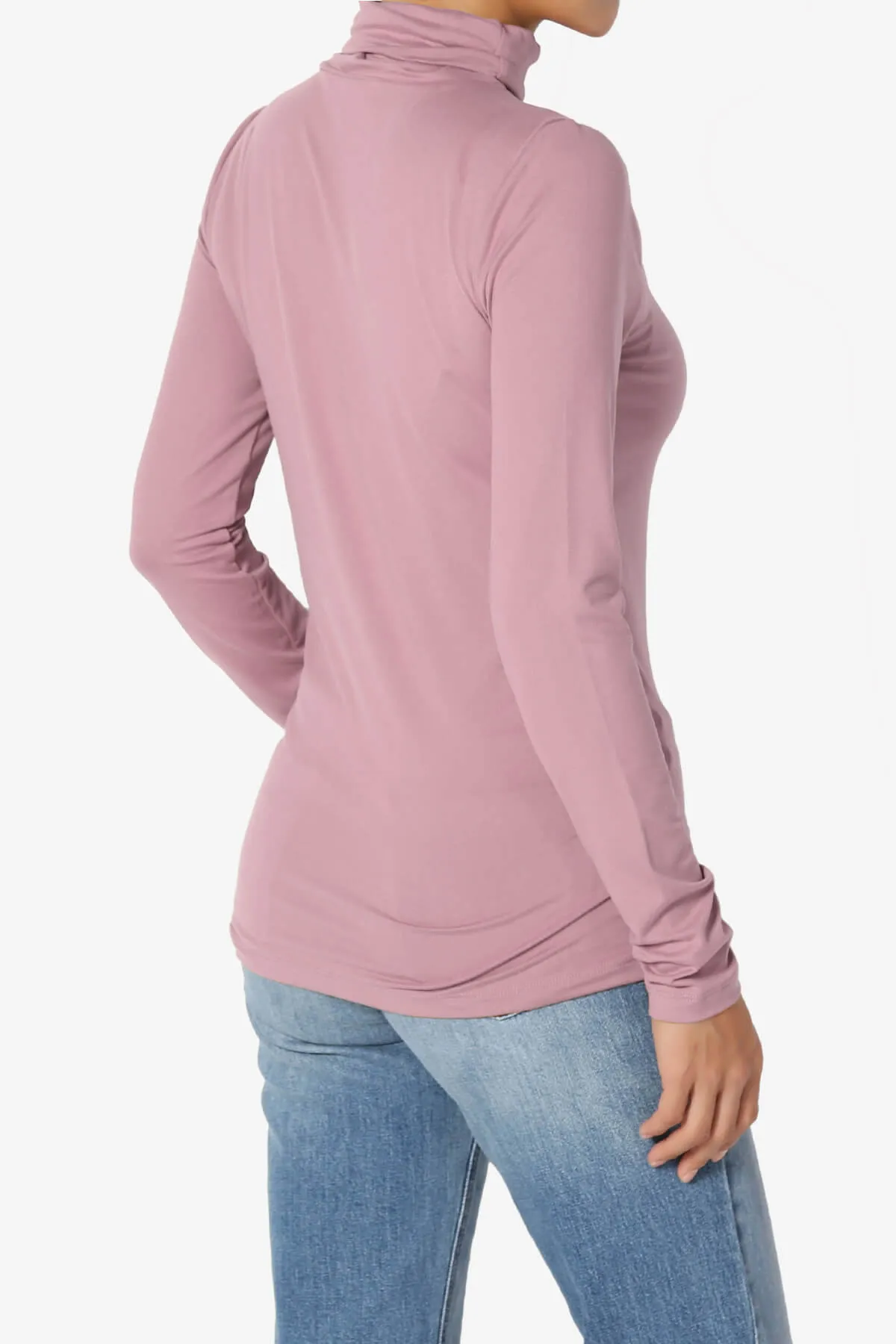Viable Ruched Turtle Neck Long Sleeve Top PLUS