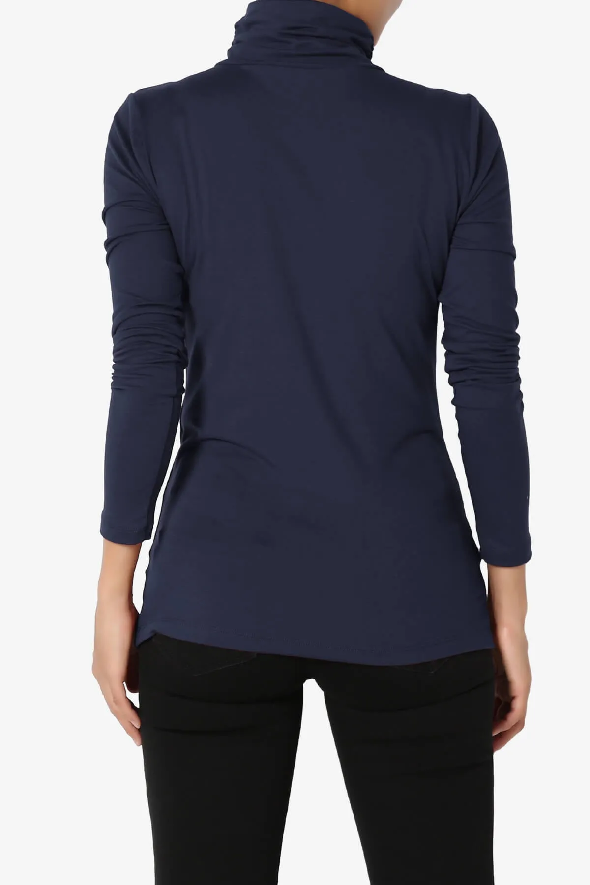 Viable Ruched Turtle Neck Long Sleeve Top PLUS