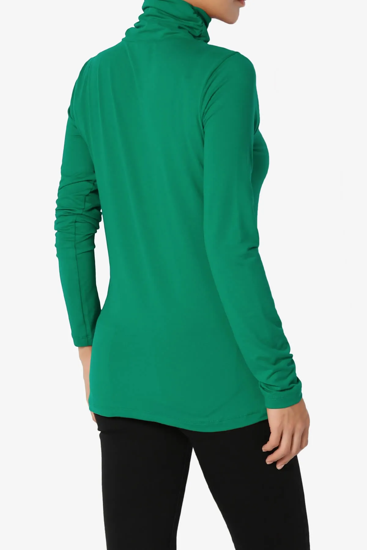 Viable Ruched Turtle Neck Long Sleeve Top PLUS