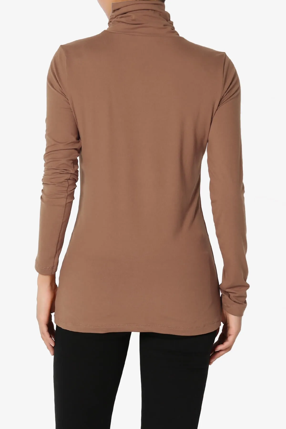Viable Ruched Turtle Neck Long Sleeve Top PLUS