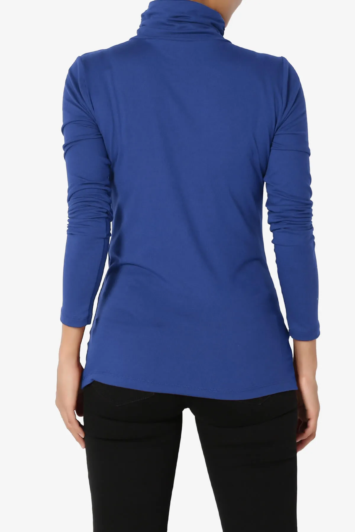 Viable Ruched Turtle Neck Long Sleeve Top PLUS