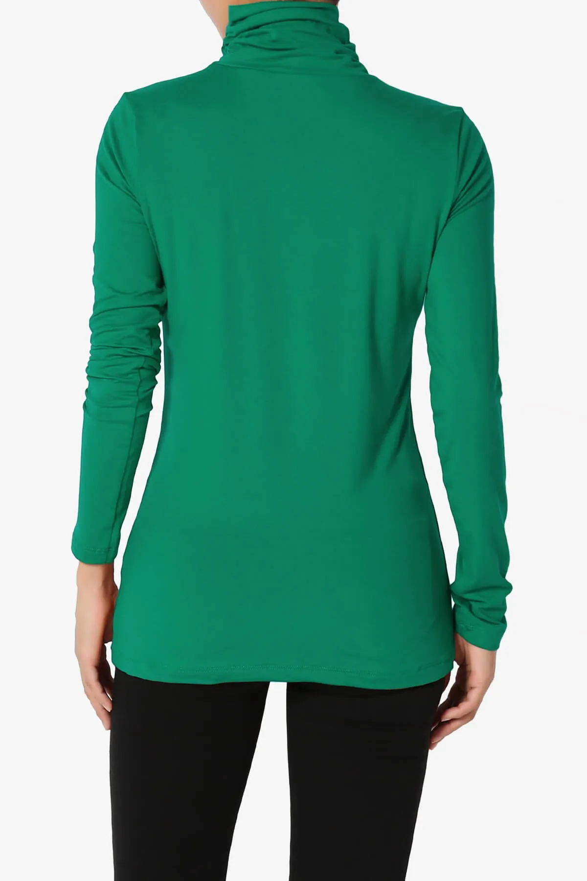 Viable Ruched Turtle Neck Long Sleeve Top PLUS