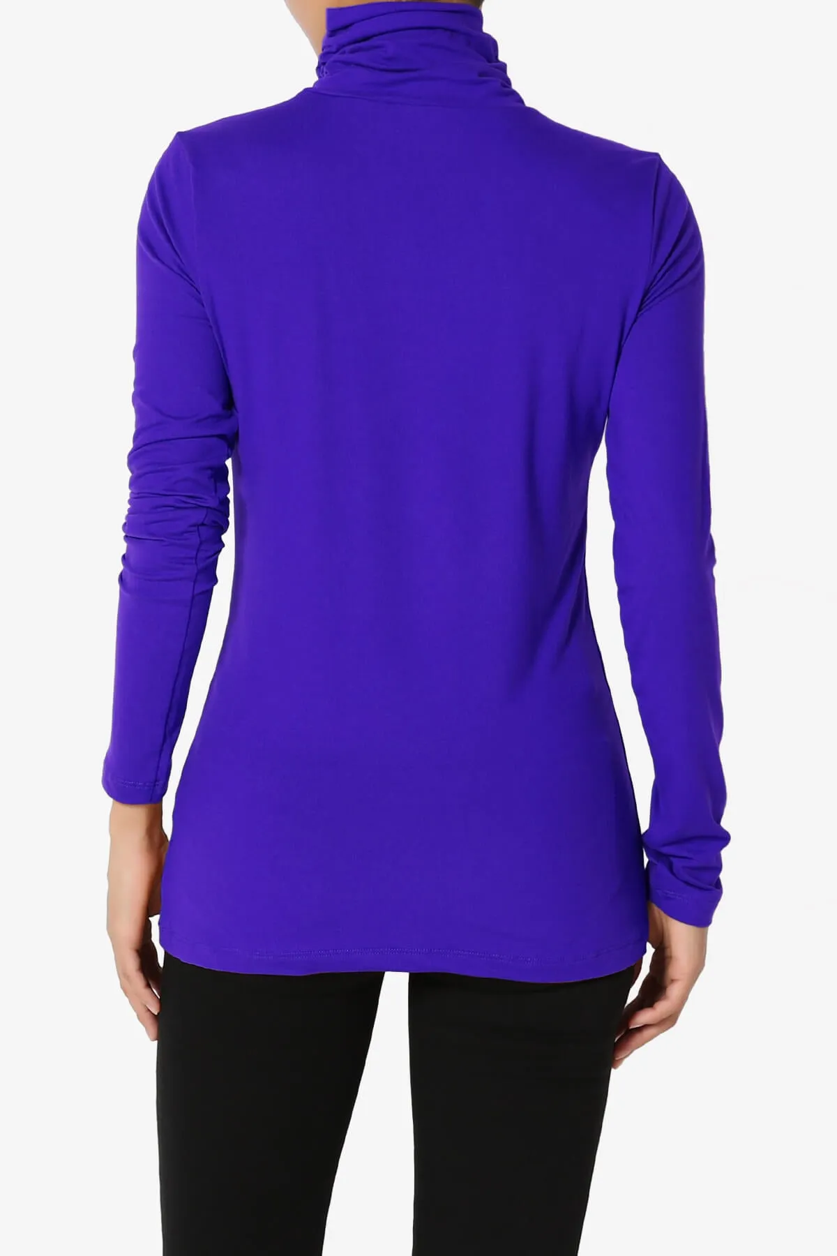 Viable Ruched Turtle Neck Long Sleeve Top PLUS