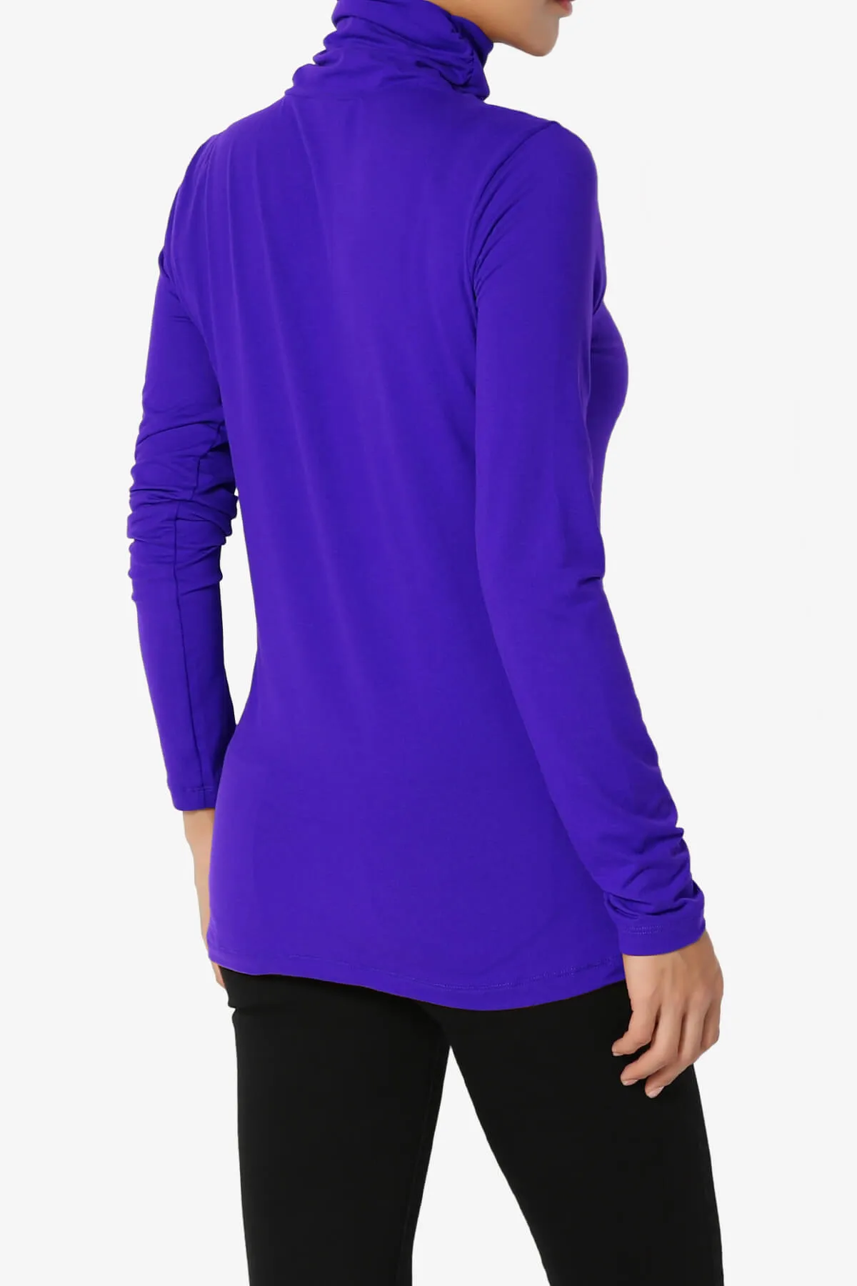 Viable Ruched Turtle Neck Long Sleeve Top PLUS
