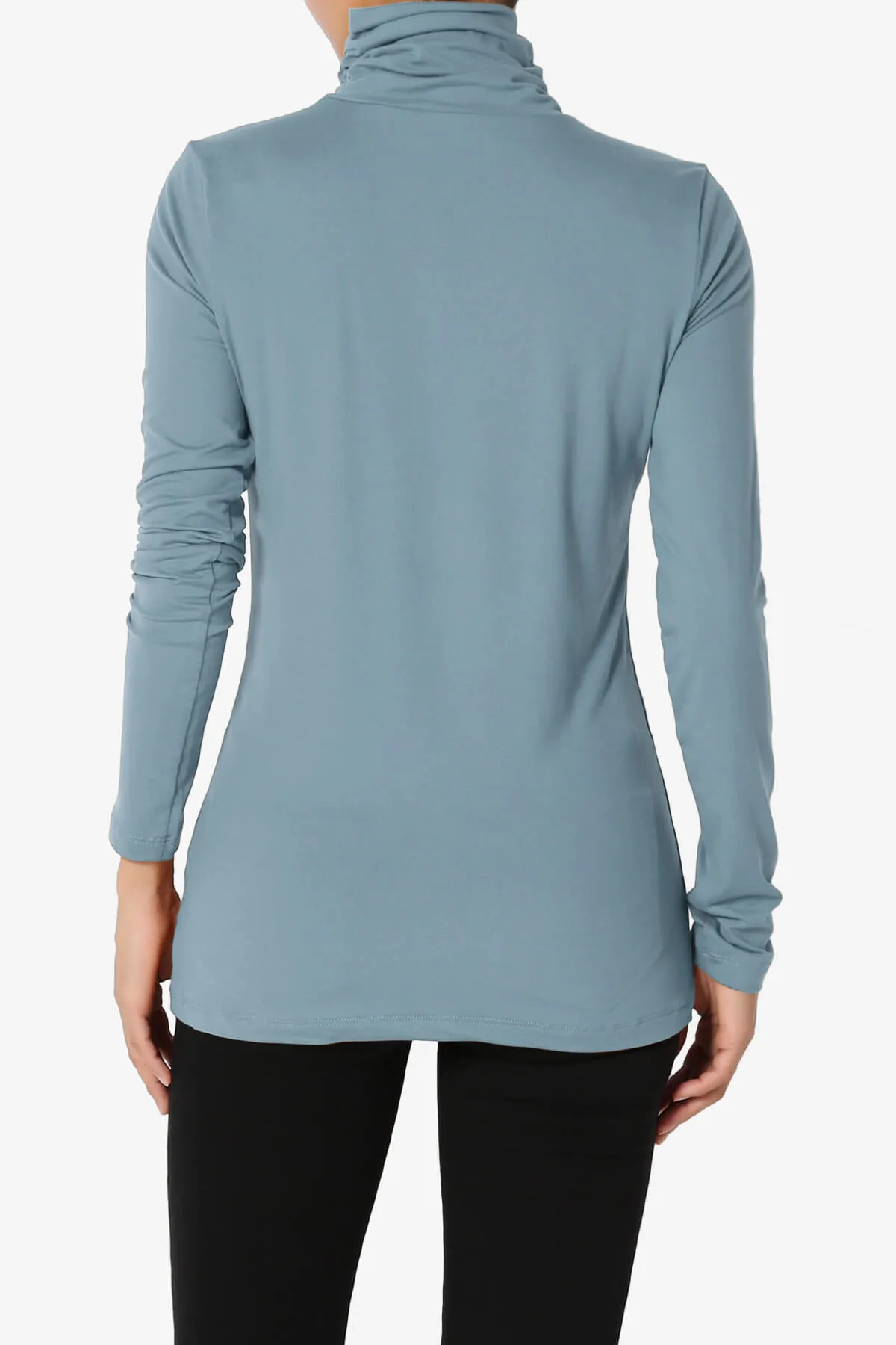 Viable Ruched Turtle Neck Long Sleeve Top PLUS