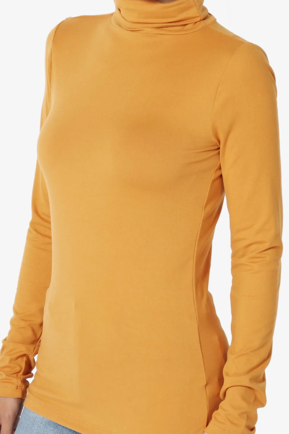 Viable Ruched Turtle Neck Long Sleeve Top PLUS