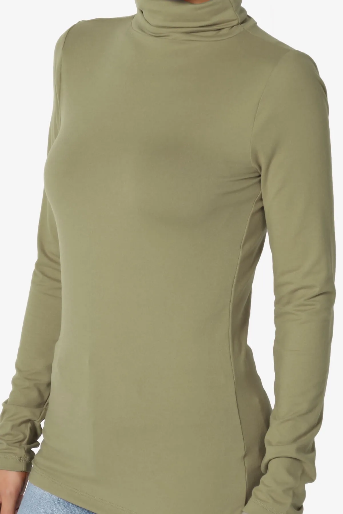 Viable Ruched Turtle Neck Long Sleeve Top PLUS