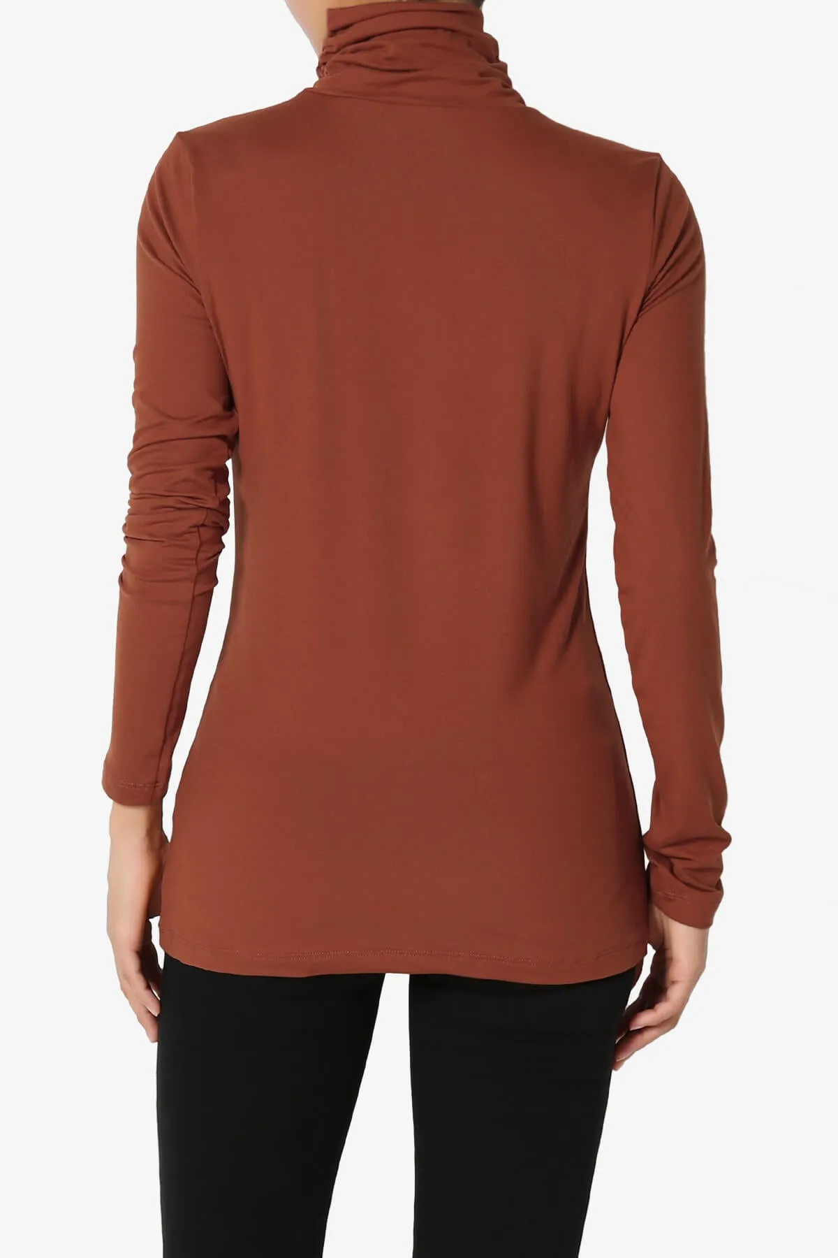 Viable Ruched Turtle Neck Long Sleeve Top PLUS
