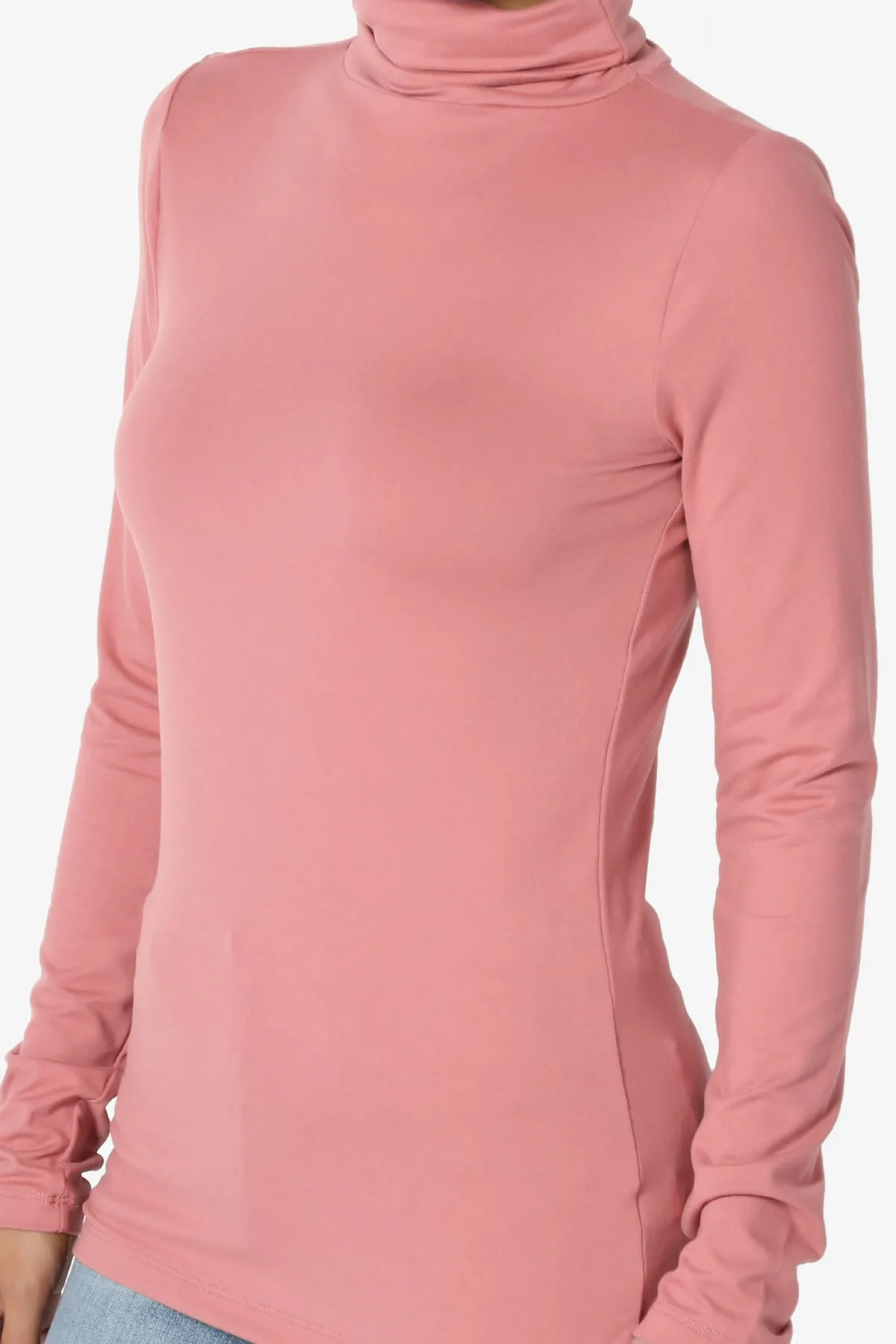 Viable Ruched Turtle Neck Long Sleeve Top PLUS