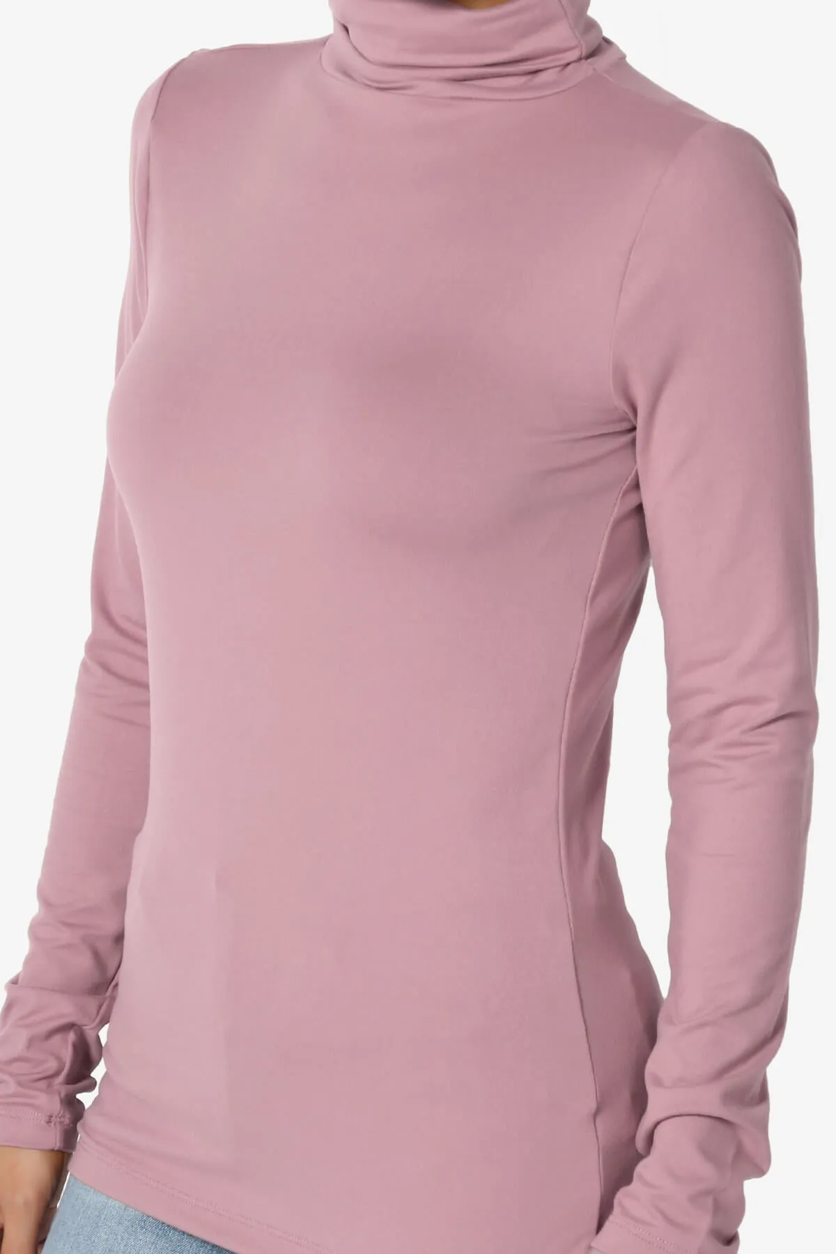Viable Ruched Turtle Neck Long Sleeve Top PLUS