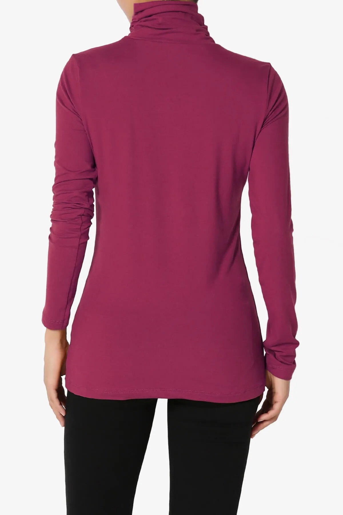 Viable Ruched Turtle Neck Long Sleeve Top PLUS