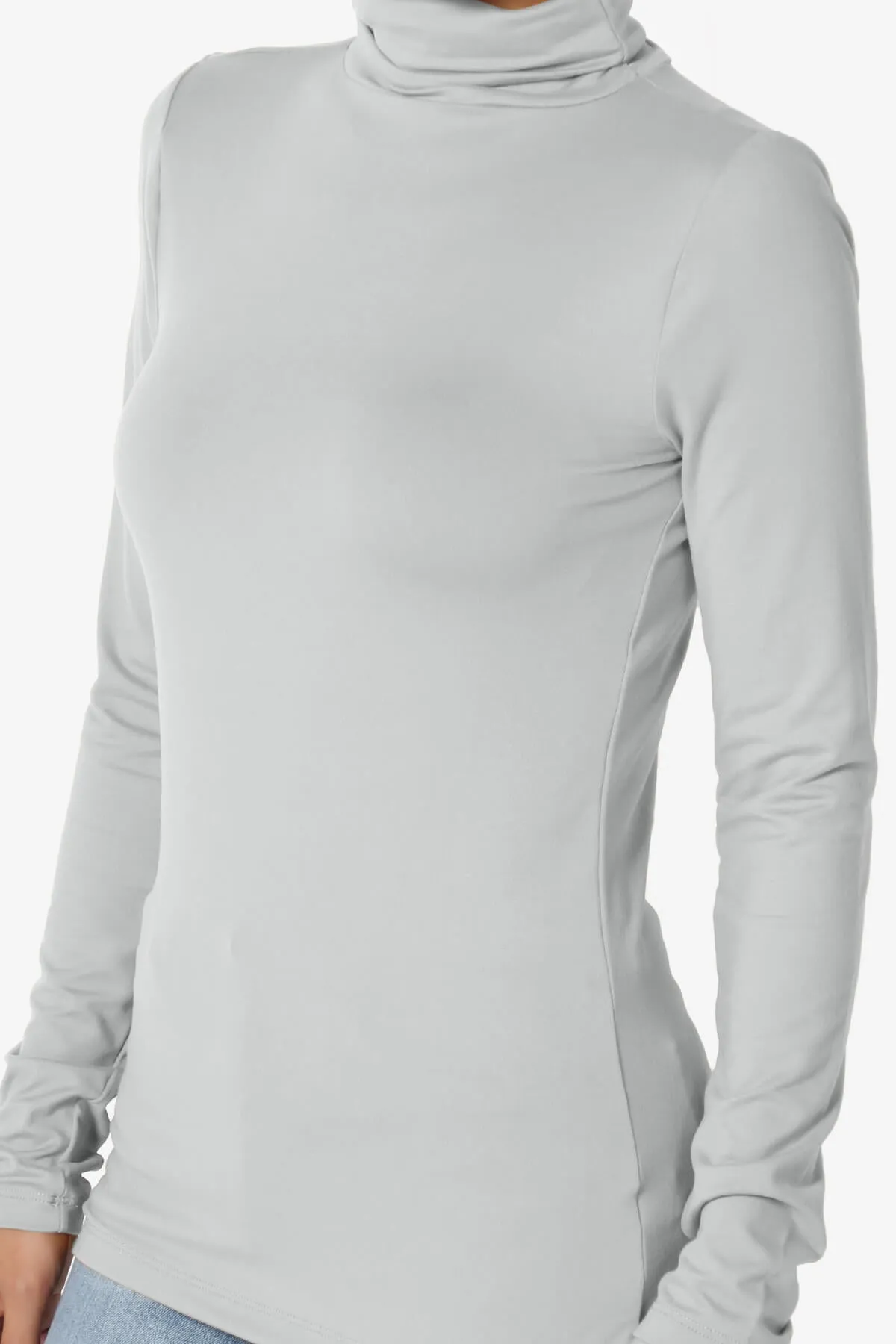 Viable Ruched Turtle Neck Long Sleeve Top PLUS