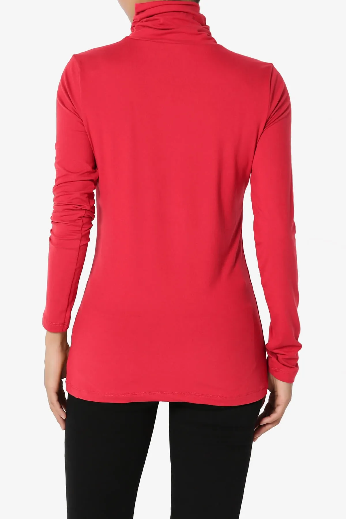 Viable Ruched Turtle Neck Long Sleeve Top PLUS