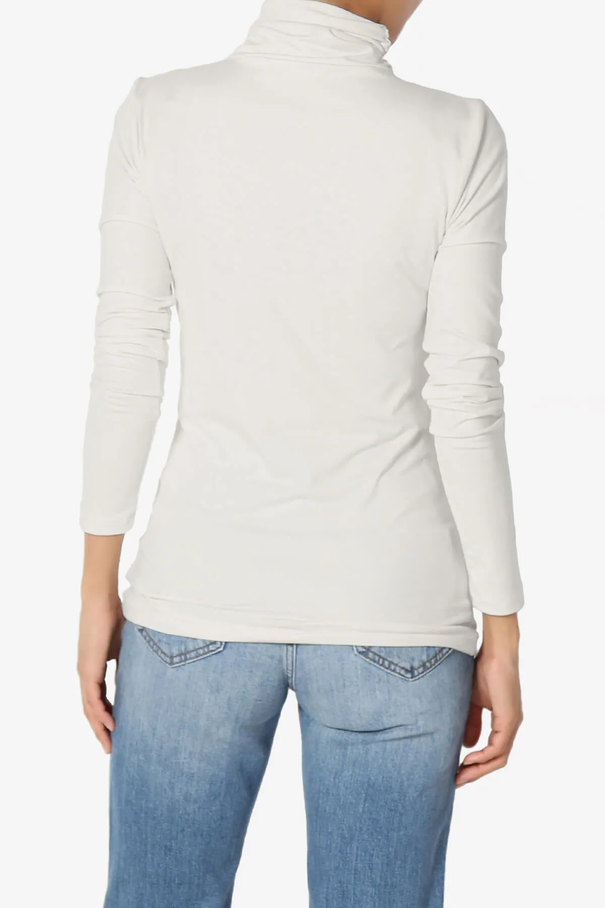 Viable Ruched Turtle Neck Long Sleeve Top PLUS