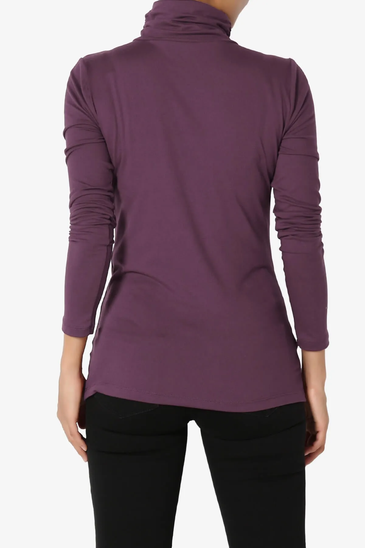 Viable Ruched Turtle Neck Long Sleeve Top PLUS