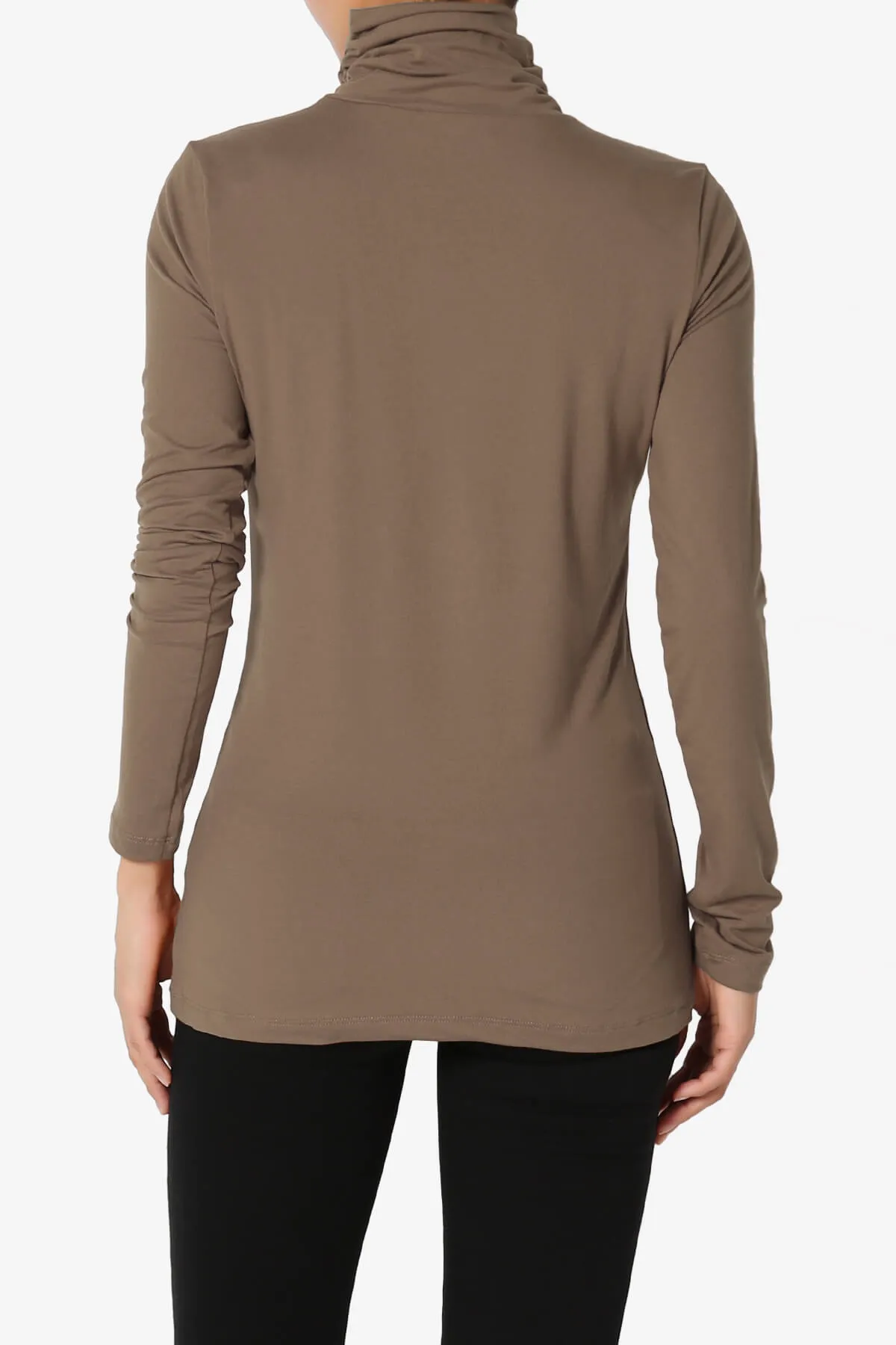 Viable Ruched Turtle Neck Long Sleeve Top PLUS