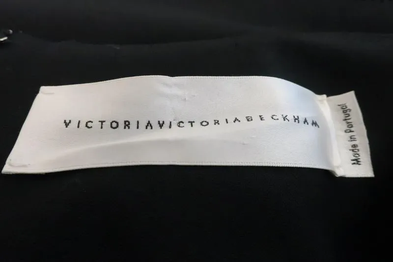 Victoria Victoria Beckham Ruffled Mini Skirt Black Wool-Blend Size US 2