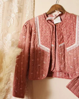 Vintage Quilted Vest & Jacket Set