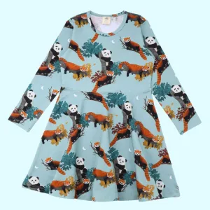 Walkiddy Panda Friends Long Sleeve Spin Dress