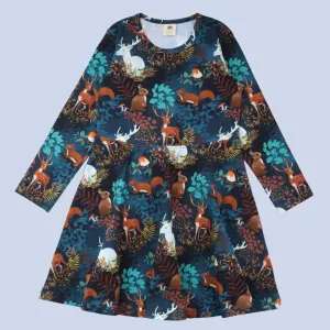 Walkiddy Secret Forest Long Sleeve Spin Dress