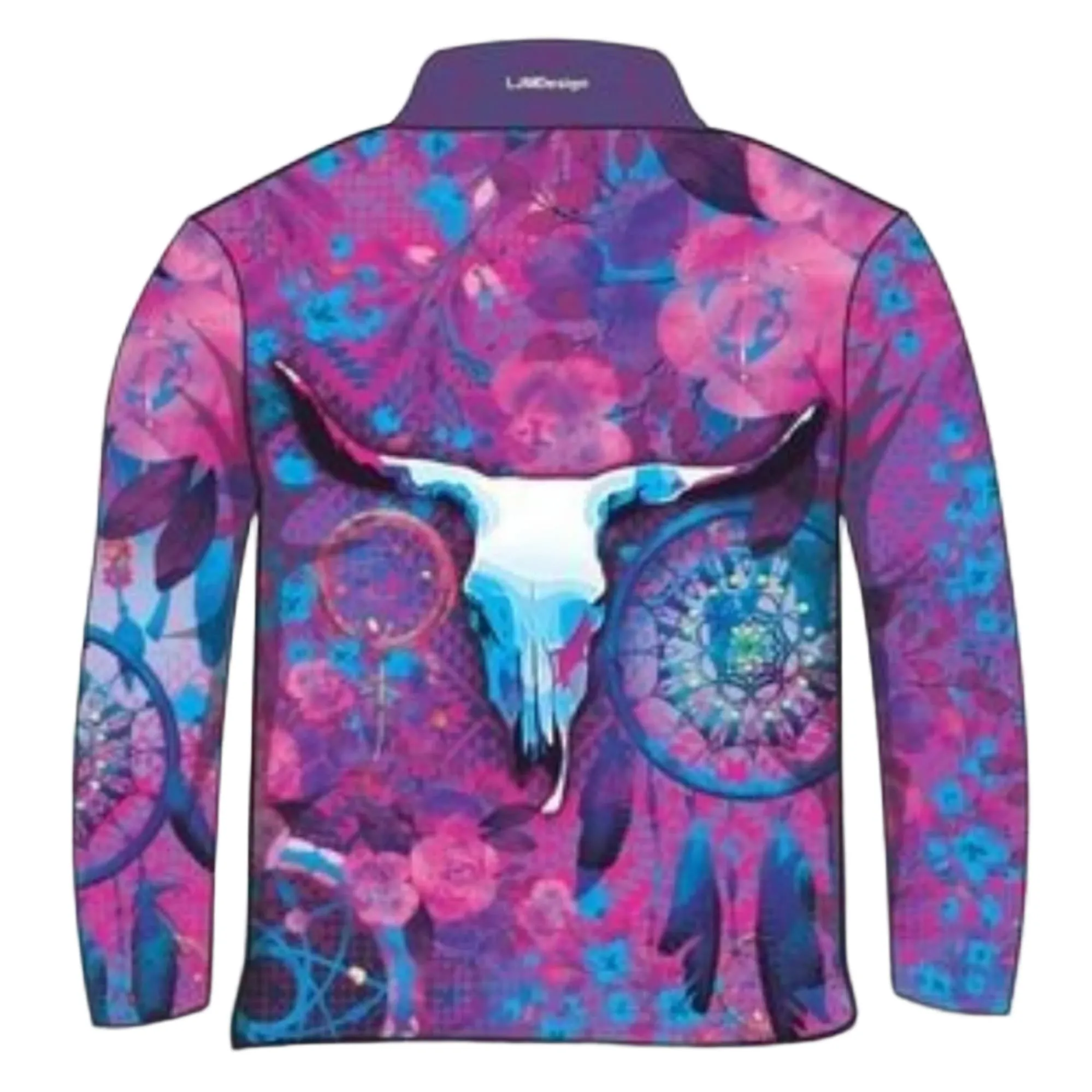 Western | Aztec Dreamcatcher Pink Fishing Shirt ★Pre-Order★