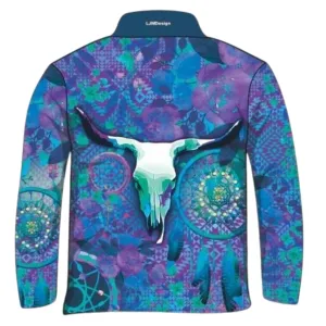 Western | Aztec Dreamcatcher Purple Fishing Shirt ★Pre-Order★