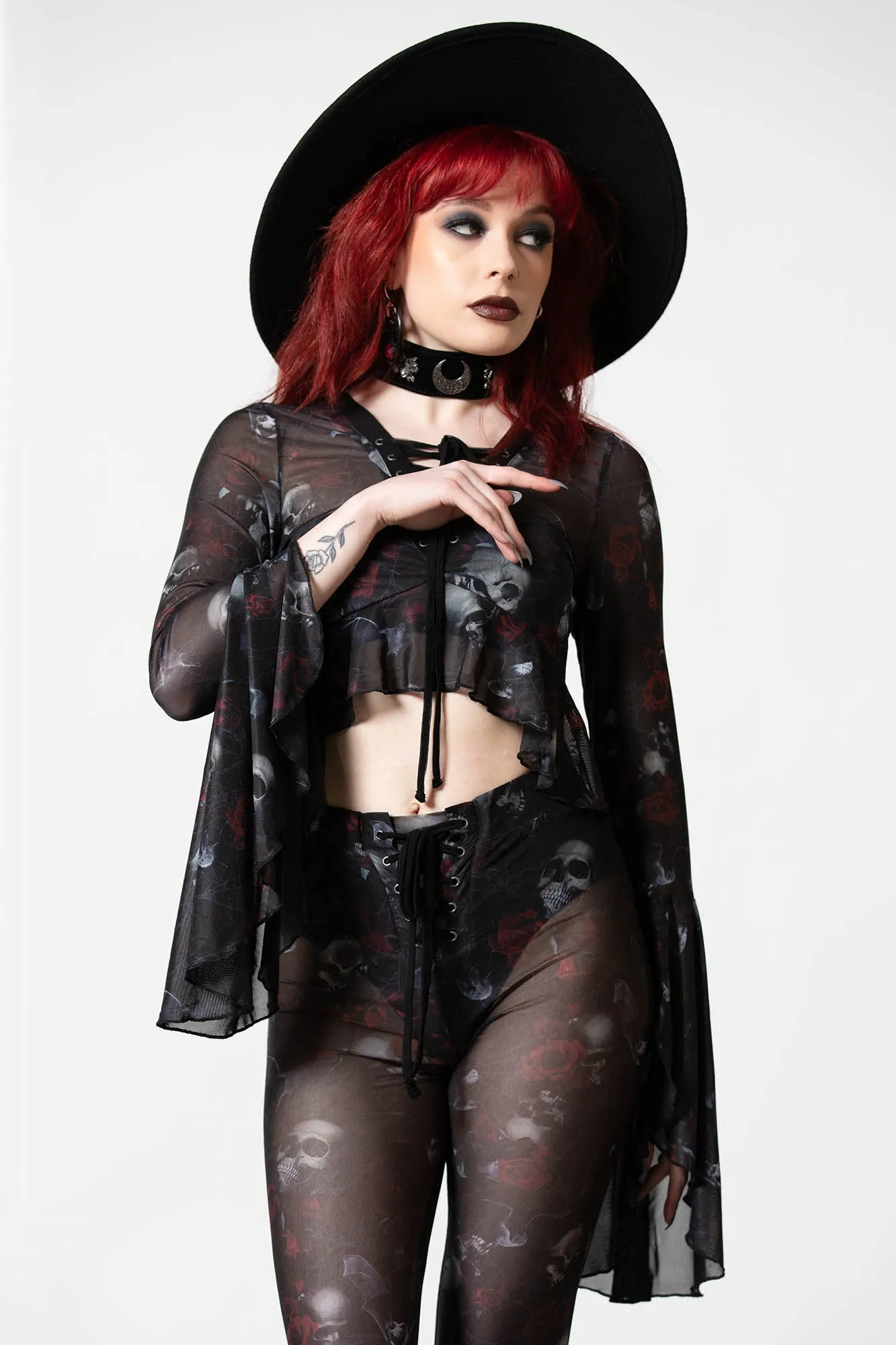 Wicked Rose Mesh Blouse