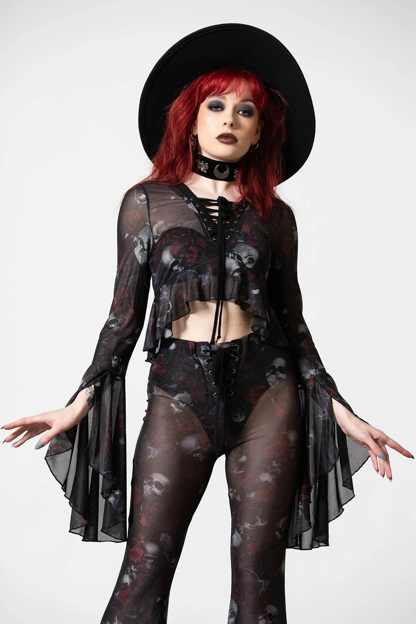 Wicked Rose Mesh Blouse
