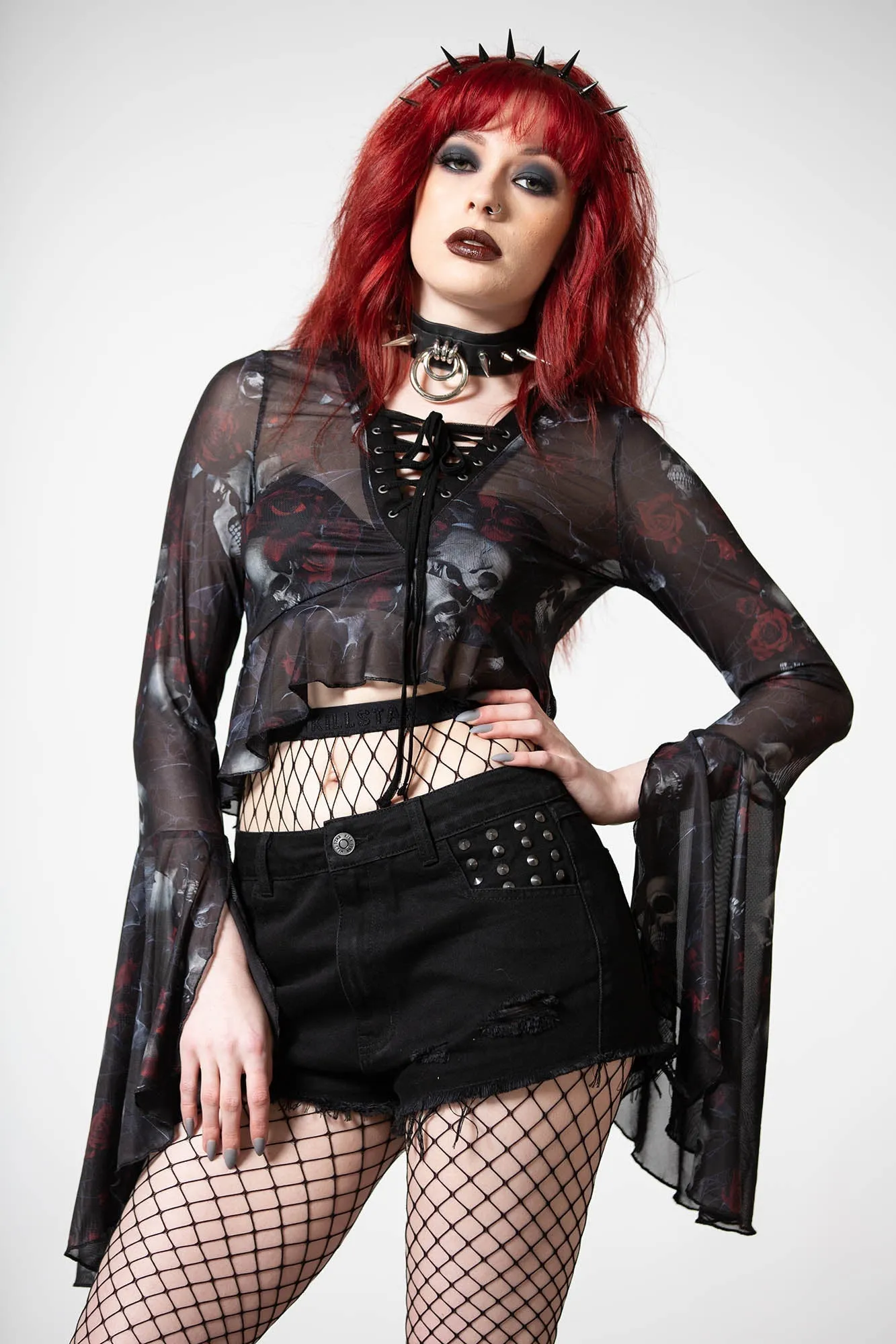 Wicked Rose Mesh Blouse