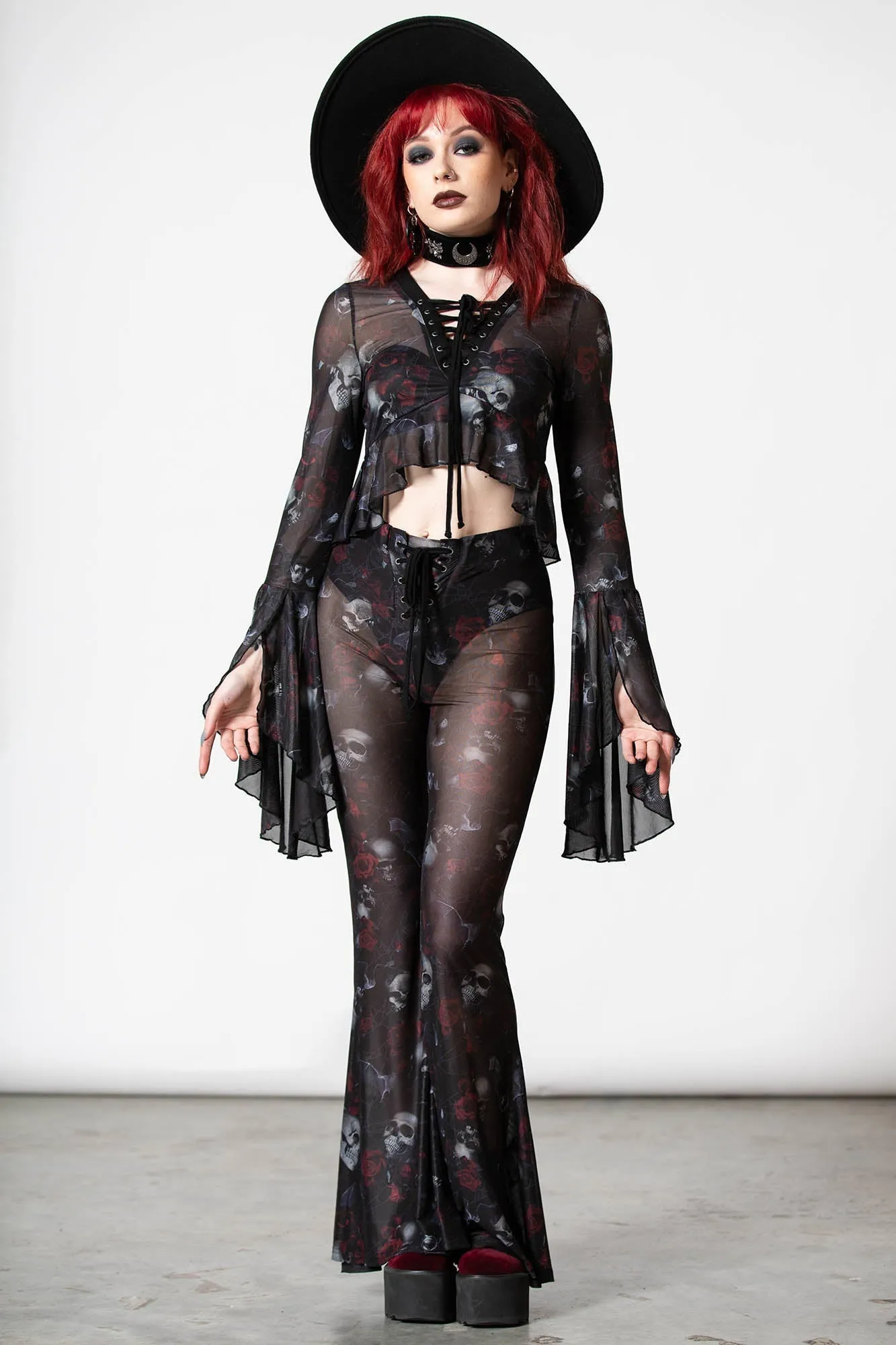 Wicked Rose Mesh Blouse