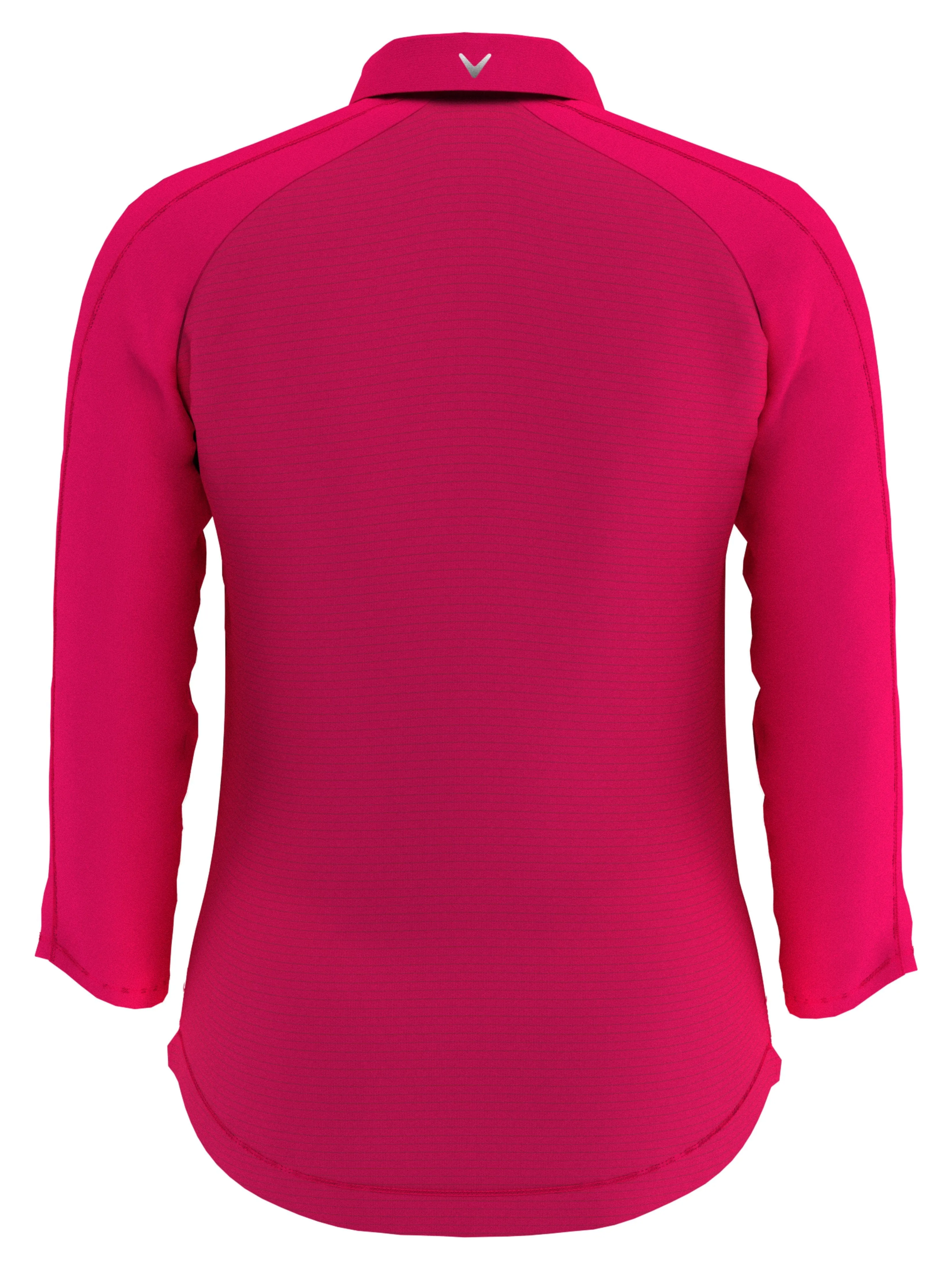 Womens 3/4 Sleeve Swing Tech™ Shadow Stripe Polo