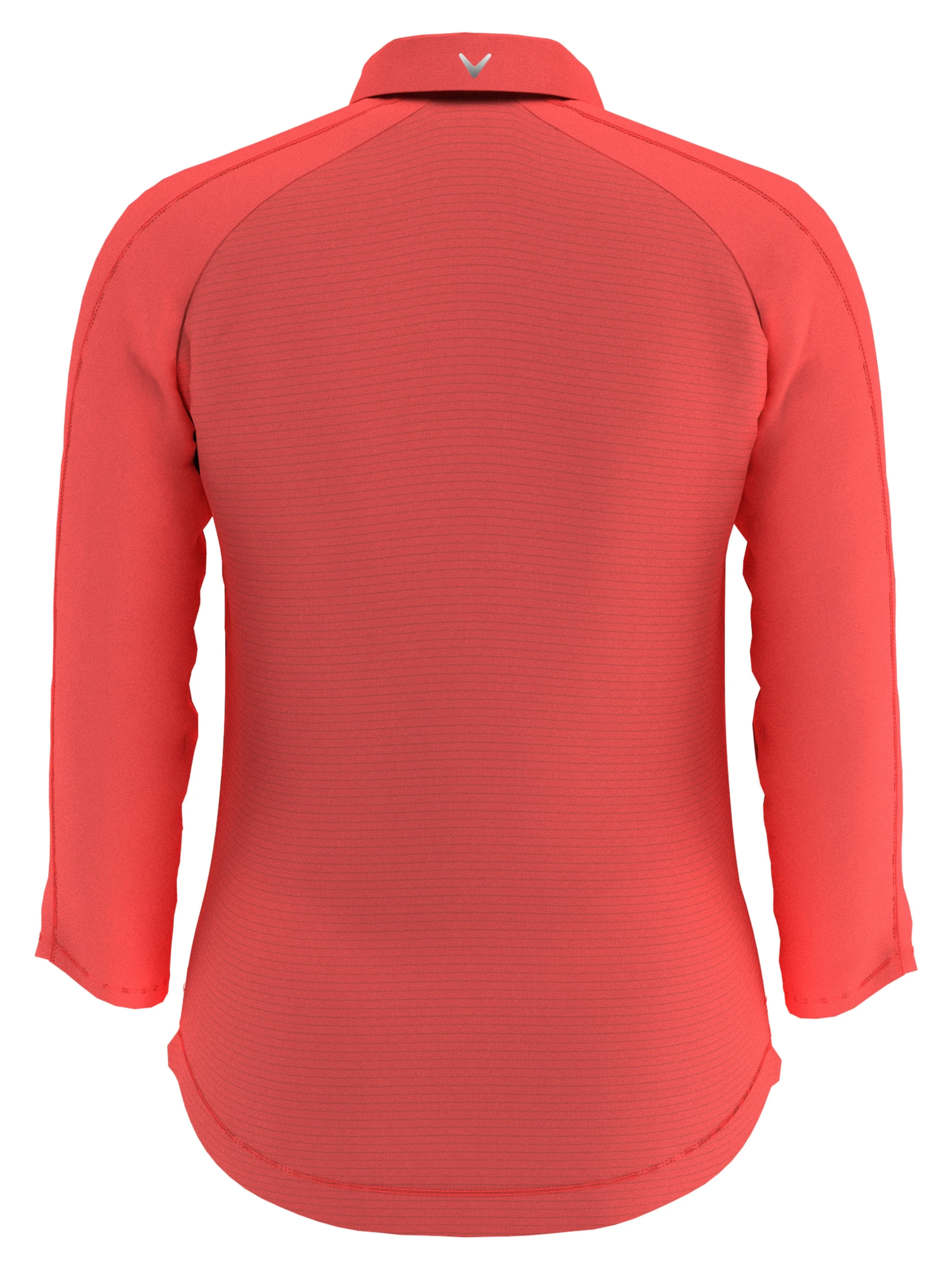 Womens 3/4 Sleeve Swing Tech™ Shadow Stripe Polo