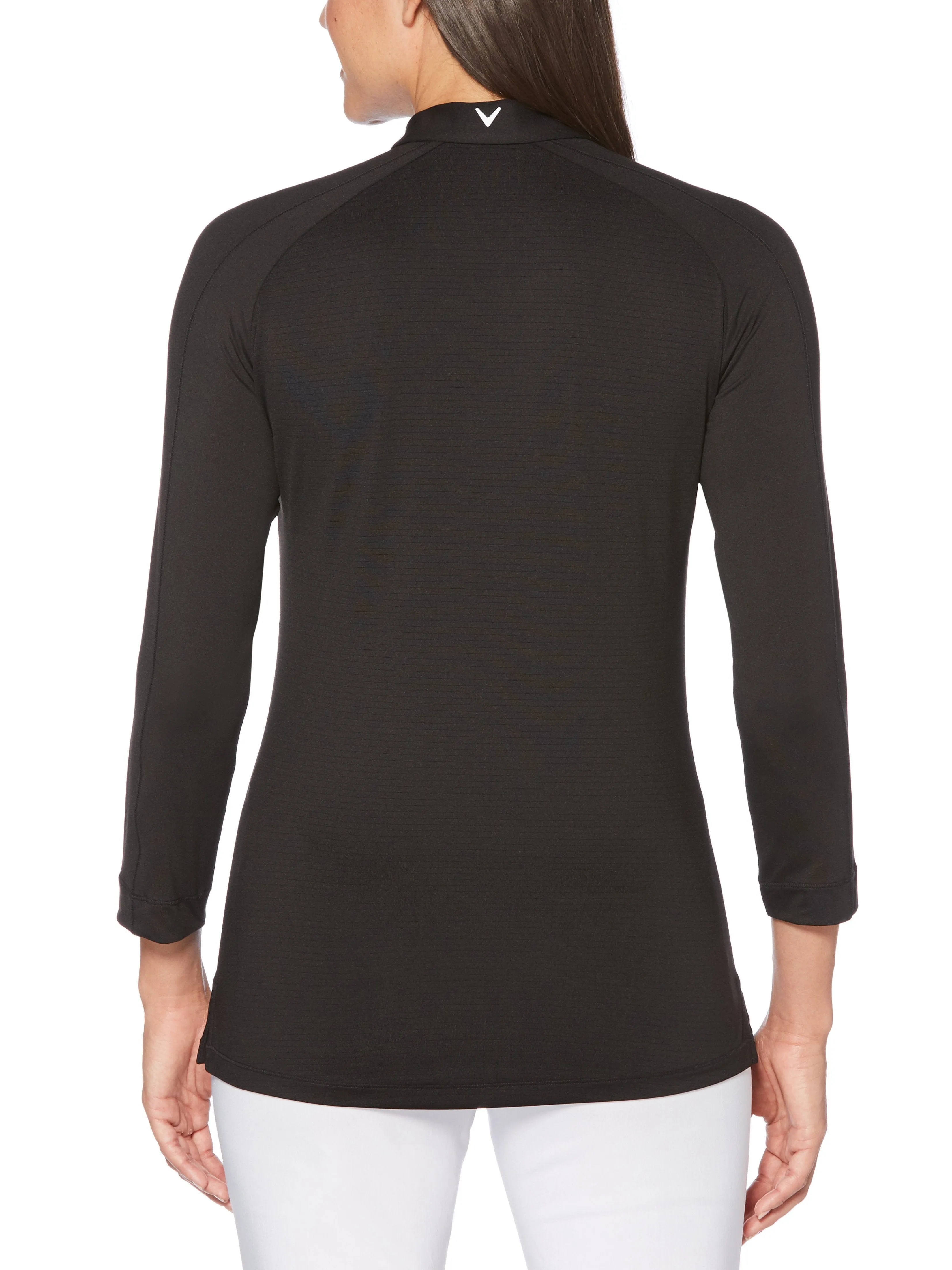 Womens 3/4 Sleeve Swing Tech™ Shadow Stripe Polo